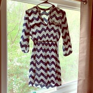 Zig zag J for Justify striped dress